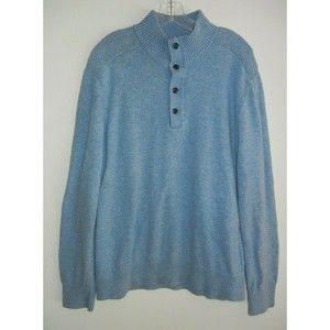 GAP Men' Pullovers Sweater Blue Thick Warm Long Sleeve Mock Neck Size XL